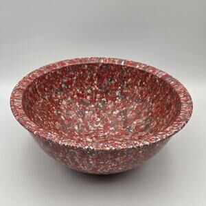 Vintage BrookPark Confetti Bowl 8” Splatter Speckle Melamine Mixing MCM